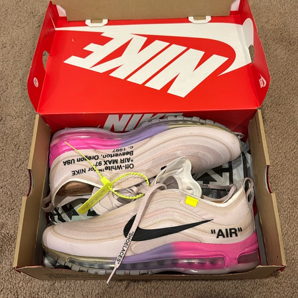 Serena Williams off white Nike air max OG 97 size 11. Multicolor
